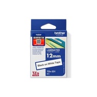 Brother Tapes TZe-231 Black on White (12mm)｜12mm 過膠保護層標籤帶｜白底黑字