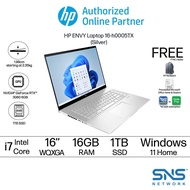 HP Envy 16-h0005TX 16" WQXGA Laptop (i7-12700H, 1TB SSD, 16GB, NVIDIA RTX 3060 6GB, W11H) - Silver [FREE] HP Backpack + Pre-Installed Microsoft Office Home and Student (Grab/Touch &amp; Go Credit Redemption : 1/2-30/04/24*)