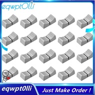 eQQ20Pcs 24mmx11mmx10mm Console Mixer Slider Fader Knobs Replacement for Potentiometer Gray Knob Bla