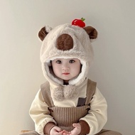 W Winter Children Cute Ear Protection Dull Cute Ear Protection Cap Fleece Thickened Warm Cold Protec