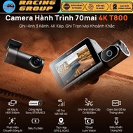 70mai T800 Dash Camera, 3 Channel Recording, Parking Monitoring, Voice Control -