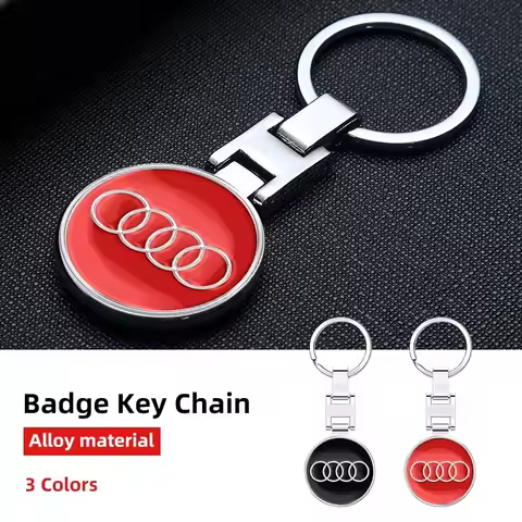 Metal Logo Key Chain Luxury Car Keychain For Audi A1 SQ3 SQ5 SQ7 S1 S2 S3 S4 S6 S8 RS5 RS4 4H D4 Sli