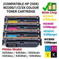 Compatible HP 230X 230A Black Cyan Yellow Magenta (W2300X W2301X W2302X W2303X) HP LaserJet Pro 4201