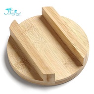 Wooden Pot Lid Cover for Anti-Scalding Wok Lid Hypotenuse Iron Woodkid Iron Pan Lid Handmade Kitchen Utensil