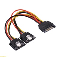 Doublebuy Power Splitter Cable SSD HDD Hard Drive Power Cable  15 Pin Male to 2 x Female Power Y-Splitter Extension Cabl