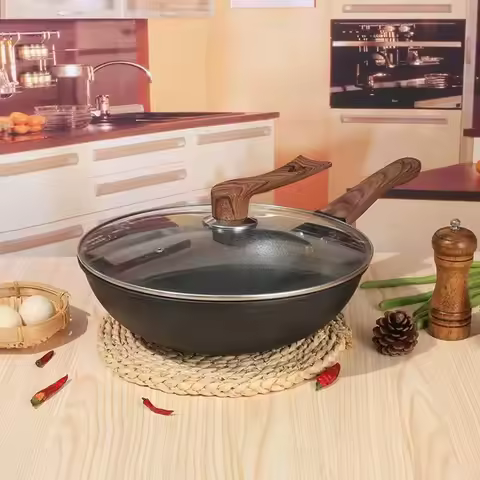 Maifan Stone Non stick Frying Pan Gas Stove Induction Frying Pan Cookware Durable Kitchen Household 