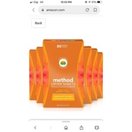 1 piece Method Dryer Sheet - Ginger Mango khas untuk mesin dryer