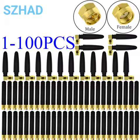 1-100PCS 3dBi Dual Band WiFi Antenna 2.4GHz/5GHz Omnidirectional Wireless Signal Booster for Router 