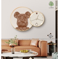 Bearbrick Round Clock Picture set Wall Decoration