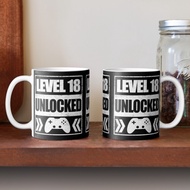Ceramic Mug | Gift | Gift | Hampers | Level 18 unlocked - 18th birthday