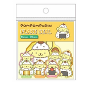 日本 Sanrio Pompompurin 貼紙 布甸狗  貼紙 軟章 燙金 獨立30枚 貼紙 平行進口