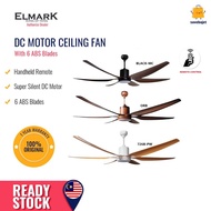 Elmark 72’’ Kipas Siling 6 Blade DC Motor Ceiling Fan ELMARK726B 726B