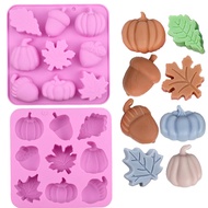 Autumn Silicone Chocolate Molds Maple Leafs 3D Chocolate Candy Moulds Thanksgiving Day Harvest Theme