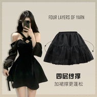 全球大甩卖裙撑lolita35cm四层狗短衬裙洛丽塔日常暴力无骨软纱撑短款半身裙Puppet lolita35cm four-story dogGJ