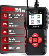 LAUNCH Creader E1 OBD2 Diagnostic Device Car, Fault Reader for Engine & Exhaust Gas, Reads & Clears 