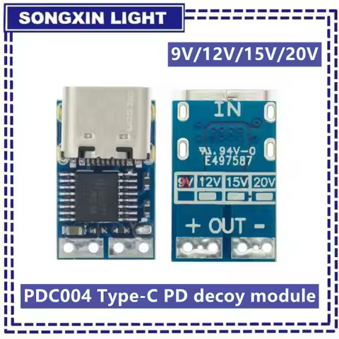 Type-C PD decoy module PD2.0 PD3.0 to DC DC trigger extension cable QC4 charger 9V 12V 15V 20V Fast 