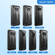 SUPCASE UB Pro กรณีสำหรับ Samsung Galaxy S7/S8/S9/S7 s8active/S8 บวก/S9 บวก/S10 E ในตัวป้องกันหน้าจอเต็มร่างกายกรณีที่ทนทาน (สีดำ)