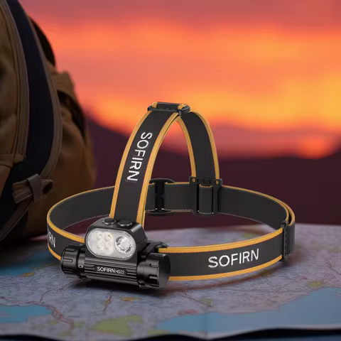 SOFIRN HS22 2500lm Headlamp Stepless Color Temperature Adjustment SFT25R LED 6000K light With 2700K 