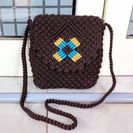 Tas Tali kur Selempang Motif Bunga Mawar Tutup Tas Rajut Wanita Terbaru 2022 Model Slempang Wanita K