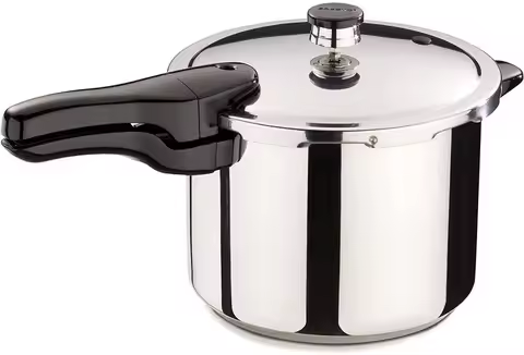 Pressure Cooker 6 Quart Stainless Steel Multi-Use Electric Gas Induction Safe