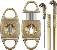 Scotte V-Cut Cigar Cutter Guillotine Precision Cigar Draw Enhancer Tool Needle & Sharp Perfect Cigar