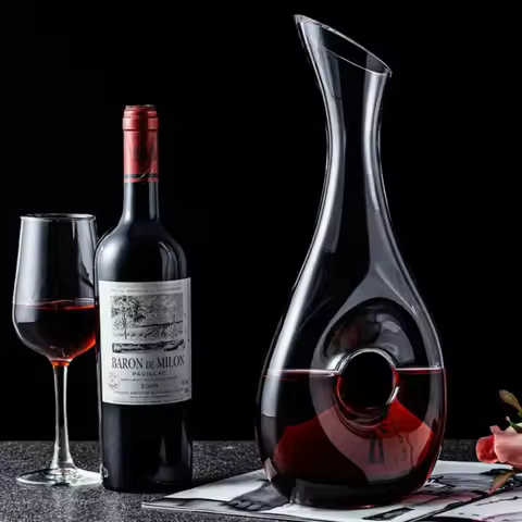 Design snail style premium wine decanter red wine bottle lead-free glass premium wine aerator CY5300