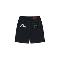 [EVISU] Pocket Embroidery Denim Shorts Pants - Indigo (EW1MDH702_ID)