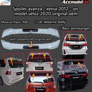 SPOILER ALL NEW AVANZA XENIA MODEL SPOILER VELOZ 2019 PLASTIK LAMPU -AKSESORIS EKSTERIOR MOBIL