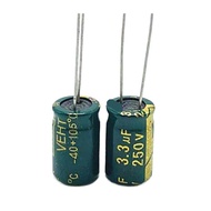 60pcs/lot 250v 3.3UF 250v 3.3UF aluminum electrolytic capacitor size 8*12 20%