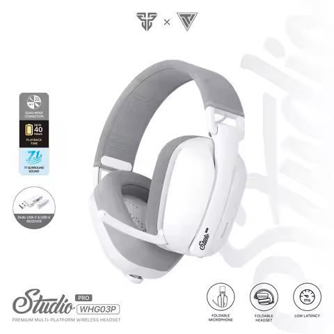 FANTECH WHG03P STUDIO PRO Gaming Headphones Wired& Wireless Bluetooth 7.1 Surround Headset With Nois