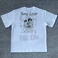 Drain Gang X Yung Lean Stardust Tour เสื้อยืดคอตตอนสไตล์ย้อนยุคแบบอเมริกัน แขนสั้น ทรงหลวม สวมใส่สบา