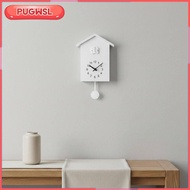 [pugwsl] Cuckoo Wall Clock House Shape Analog Clock with Hourly Chime Designer Wall Decor for Home L