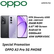 OPPO A3 Pro 5G Phone (16GB+256GB) Black or Purple / OPPO A38 4G Phone (12GB RAM + 128GB Storage)