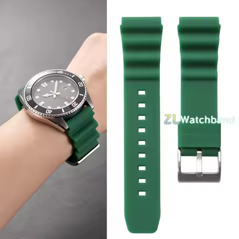 Silicone Watch Band For Rolex SUBMARINER Waterproof Diving Bracelet For Seiko SKX007 SRP777J1 Sports