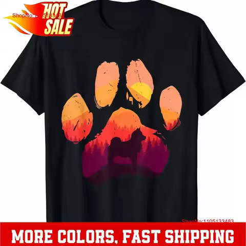 Paw Pomsky Dog Mom Dad T Shirt vintage Washed designer clothes Soft Stylish graphic Top For Everyday