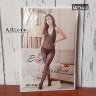 K21858 Body stocking Sexy Lingerie Hitam - Lingerie Tipis Transparan - Bodysuit Seksi Body Stoking