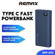 REMAX Powerbank 10000mAh Powerbank Fast Charging Powerbank Type C Output RPP-292 Type C Powerbank PD