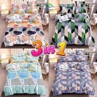 【AVA HOME】3 in 1 Bedsheet Queen Size Bedsheet Double Size Bedsheet Single bedsheet set