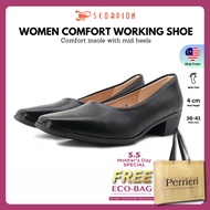 Scorpion Women Comfort Formal Working Heels-4cm -  33032 (Black)