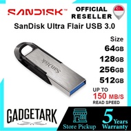 [SG] SanDisk Ultra Flair USB 3.0 512GB | 256GB | 128GB | 64GB | 32GB Flash Drive Thumb Drive Pen Dri
