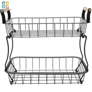 Metal Storage Basket Fruits Stand Solid Fruits Vegetables Basket with Handle for Kitchens SHOPSBC746