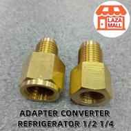 R410 MINI SPLIT ADAPTERS / R410A REFRIGERANT HODE ADAPTER / BRASS CONVERTER MINI SPLIT LINE ADAPTER CONNECTOR WITH 1/2 FEMALE 1/4 MALE