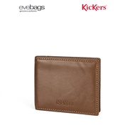 KICKERS Full Grain Cowhide Men Bi-Fold Basic Short Wallet with Rear Slide Pocket KK00-IC83845DEI
