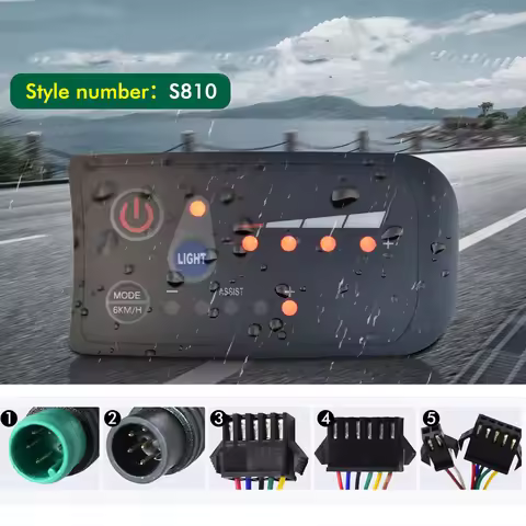 UART 2 S810 36V Electric Bicycle Display LCD LED Display 24V/36V/48V/60V E Scooter LCD Panel Color C