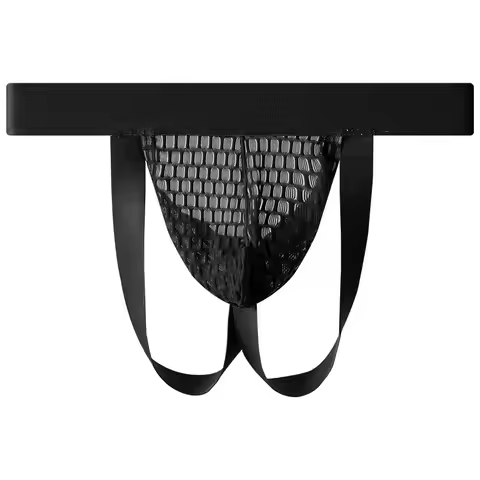 2025 new, new, men's lace trousers T-word trousers mesh perspective low waist simple solid color und