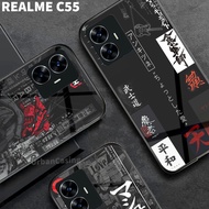 Latest Realme C55 Glossy Glass Softcase [Art Japan M54] C55 Mobile Phone Casing - Mobile Phone Prote