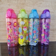 600ml Cute smiggle Flip Drink Bottle With Strainer And Strap