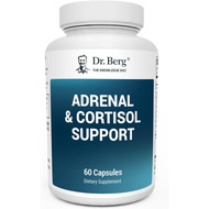 Dr. Berg Adrenal & Cortisol 60 Capsules - Adrenal Supplement & Cortisol Manager - Mood, Focus, Relax