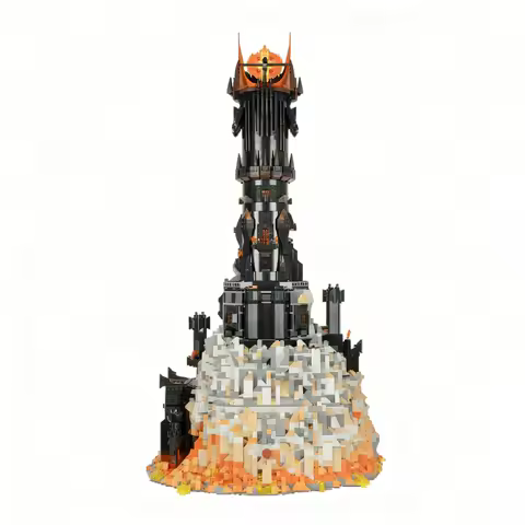 2700pcs MOC The Hobbit And Lord Of The Rings The Rings Back The "Tower Eye" Aka Barad-Dûr Model Buil