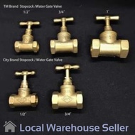 Brass Body TM Brass Stopcock Water Gate Valve